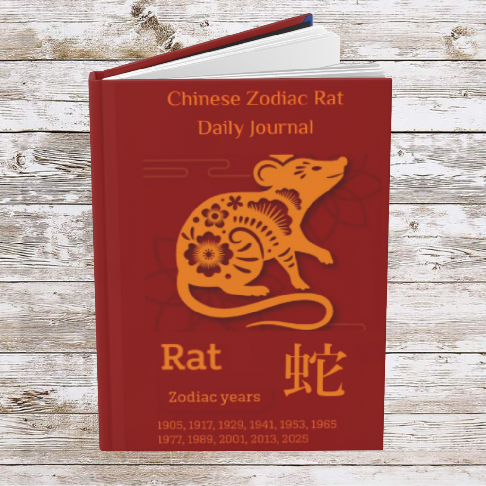 Chinese Zodiac Rat Daily Journal - Hardcover - Your Ultimate Companion for Planning, Reflection, and Personal Growth
