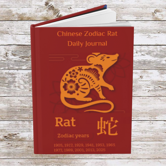 Chinese Zodiac Rat Daily Journal - Hardcover - Your Ultimate Companion for Planning, Reflection, and Personal Growth