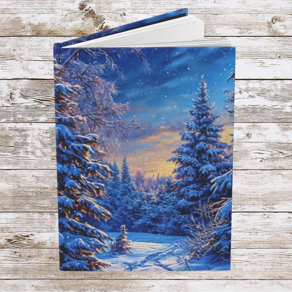 Winter Christmas Tree Daily Journal - Hardcover Journal, Planner, Personal Growth Gift, Notebook, Bullet Journal, Organizer, Matte