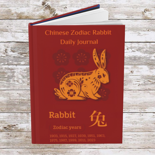 Chinese Zodiac Rabbit Daily Journal - Hardcover - Your Ultimate Companion for Planning, Reflection, and Personal Growth