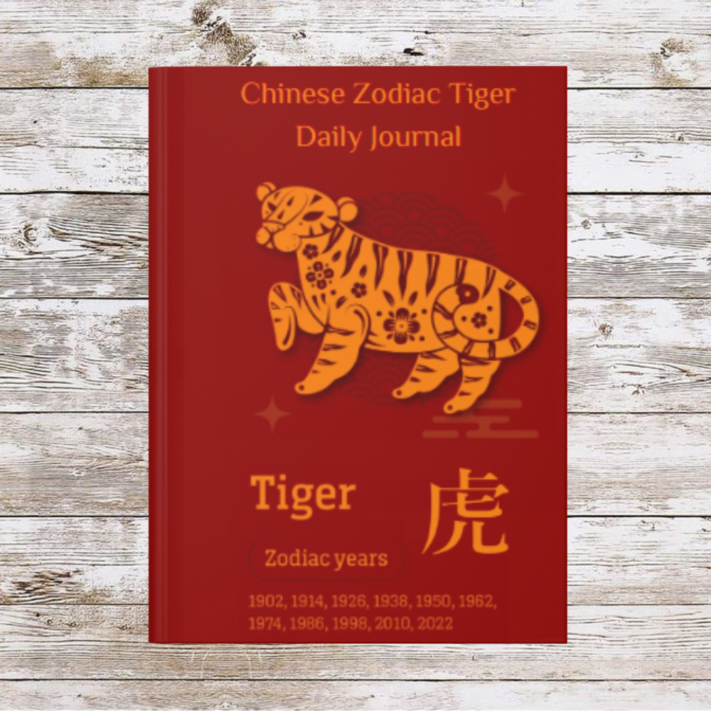 Chinese Zodiac Tiger Daily Journal - Hardcover - Your Ultimate Companion for Planning, Reflection, and Personal Growth