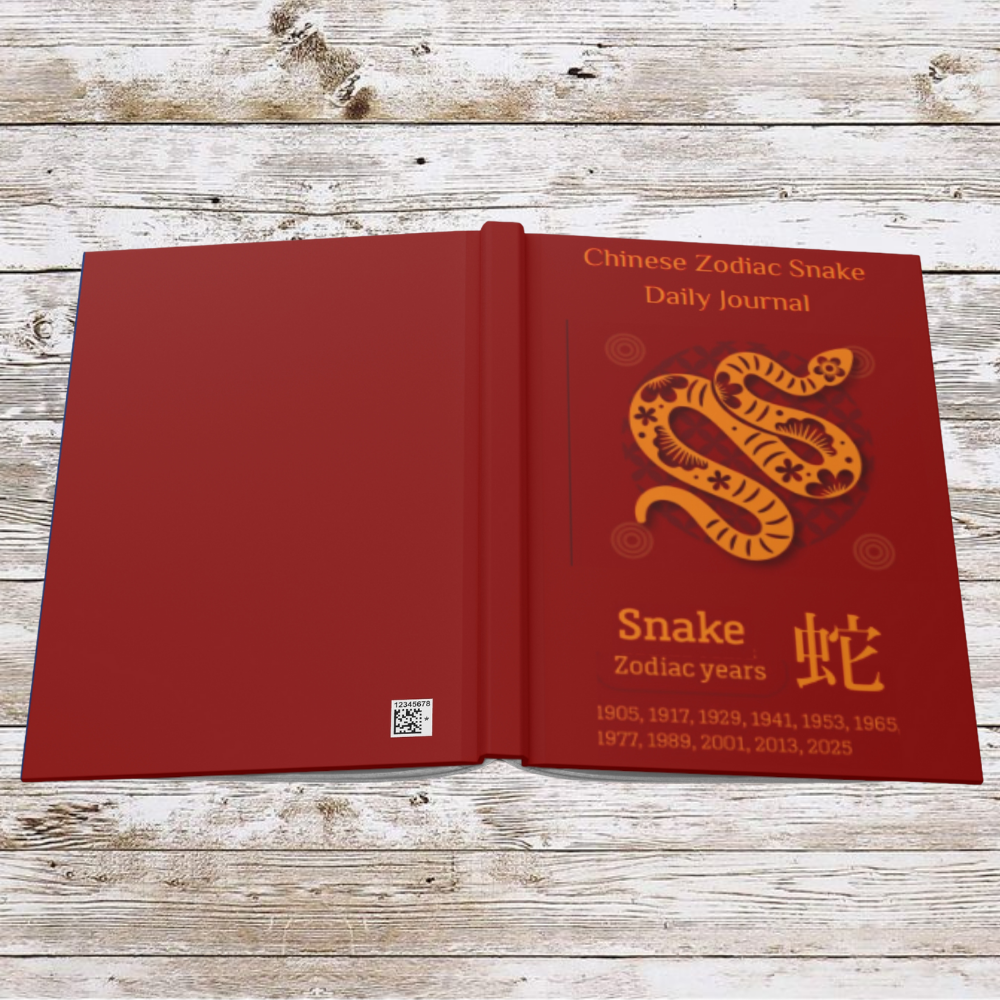 Chinese Zodiac Snake Daily Journal - Hardcover - Your Ultimate Companion for Planning, Reflection, and Personal Growth