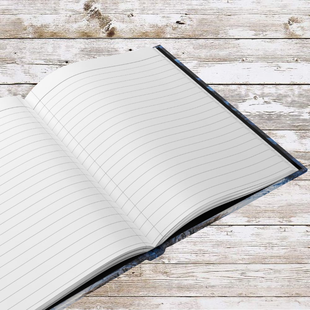 Blue Christmas Tree Daily Journal - Hardcover Journal, Planner, Personal Growth Gift, Notebook, Bullet Journal, Organizer, Matte