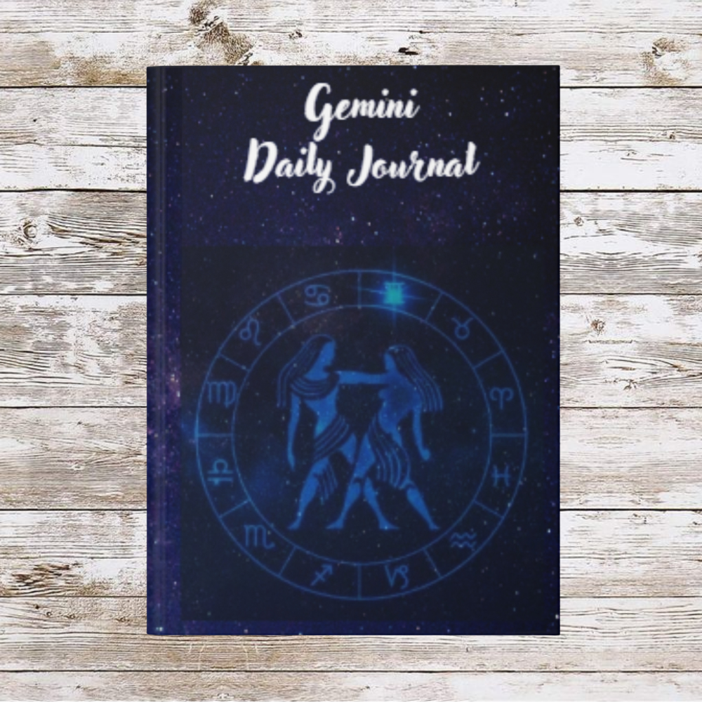Gemini Sign Daily Journal - Hardcover - Astrological Themed Journal for Reflection and Memories