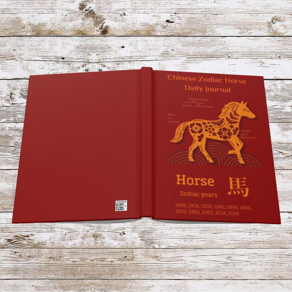 Chinese Zodiac Horse Daily Journal - Hardcover - Your Ultimate Companion for Planning, Reflection, and Personal Growth