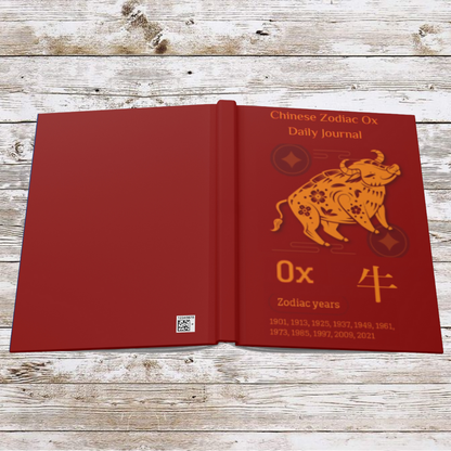 Chinese Zodiac Ox Daily Journal - Hardcover - Your Ultimate Companion for Planning, Reflection, and Personal Growth