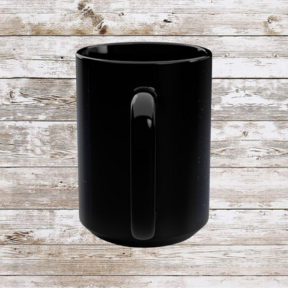 Leo Zodiac Mug - Unique Astrology Gift Cup for Reflection and Gratitude, Lunar New Year Black Coffee Cup, Holiday Mug, 15oz