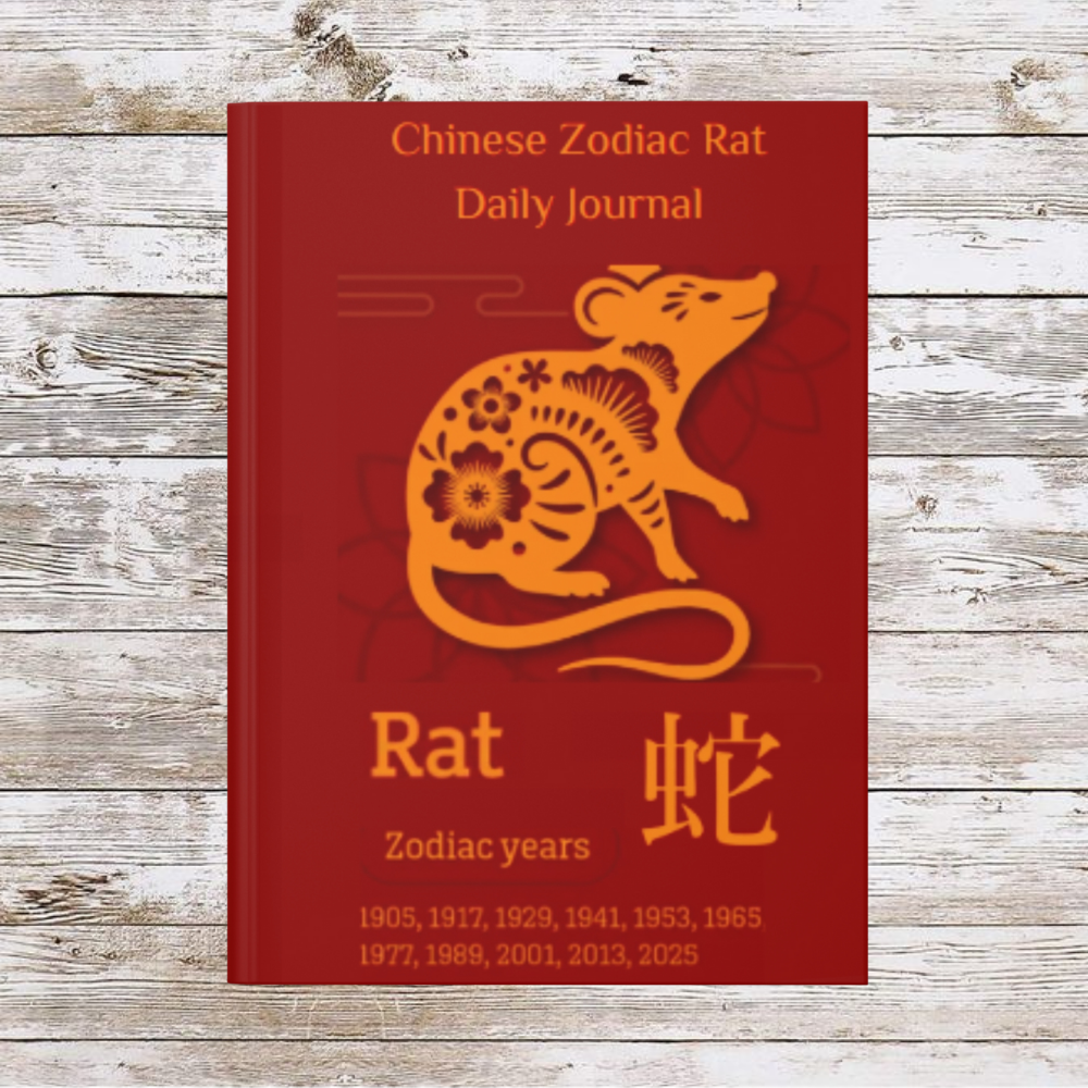 Chinese Zodiac Rat Daily Journal - Hardcover - Your Ultimate Companion for Planning, Reflection, and Personal Growth
