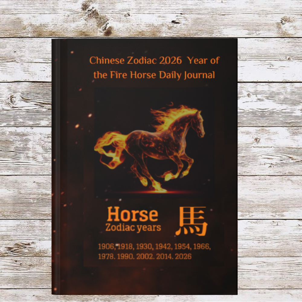 Chinese Zodiac 2026 Year of the Fire Horse Daily Journal - Hardcover - Your Ultimate Companion for Planning, Reflection, and Personal Growth