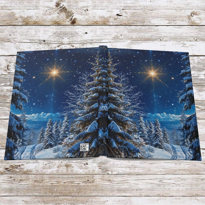 Blue Christmas Tree Daily Journal - Hardcover Journal, Planner, Personal Growth Gift, Notebook, Bullet Journal, Organizer, Matte