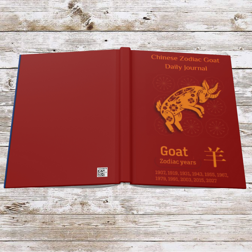 Chinese Zodiac Goat Daily Journal - Hardcover - Your Ultimate Companion for Planning, Reflection, and Personal Growth