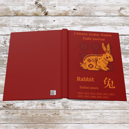 Chinese Zodiac Rabbit Daily Journal - Hardcover - Your Ultimate Companion for Planning, Reflection, and Personal Growth