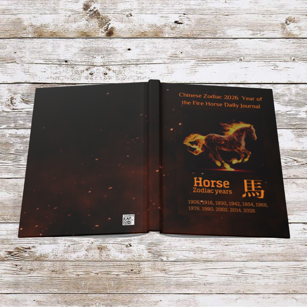 Chinese Zodiac 2026 Year of the Fire Horse Daily Journal - Hardcover - Your Ultimate Companion for Planning, Reflection, and Personal Growth