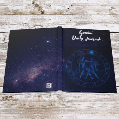 Gemini Sign Daily Journal - Hardcover - Astrological Themed Journal for Reflection and Memories
