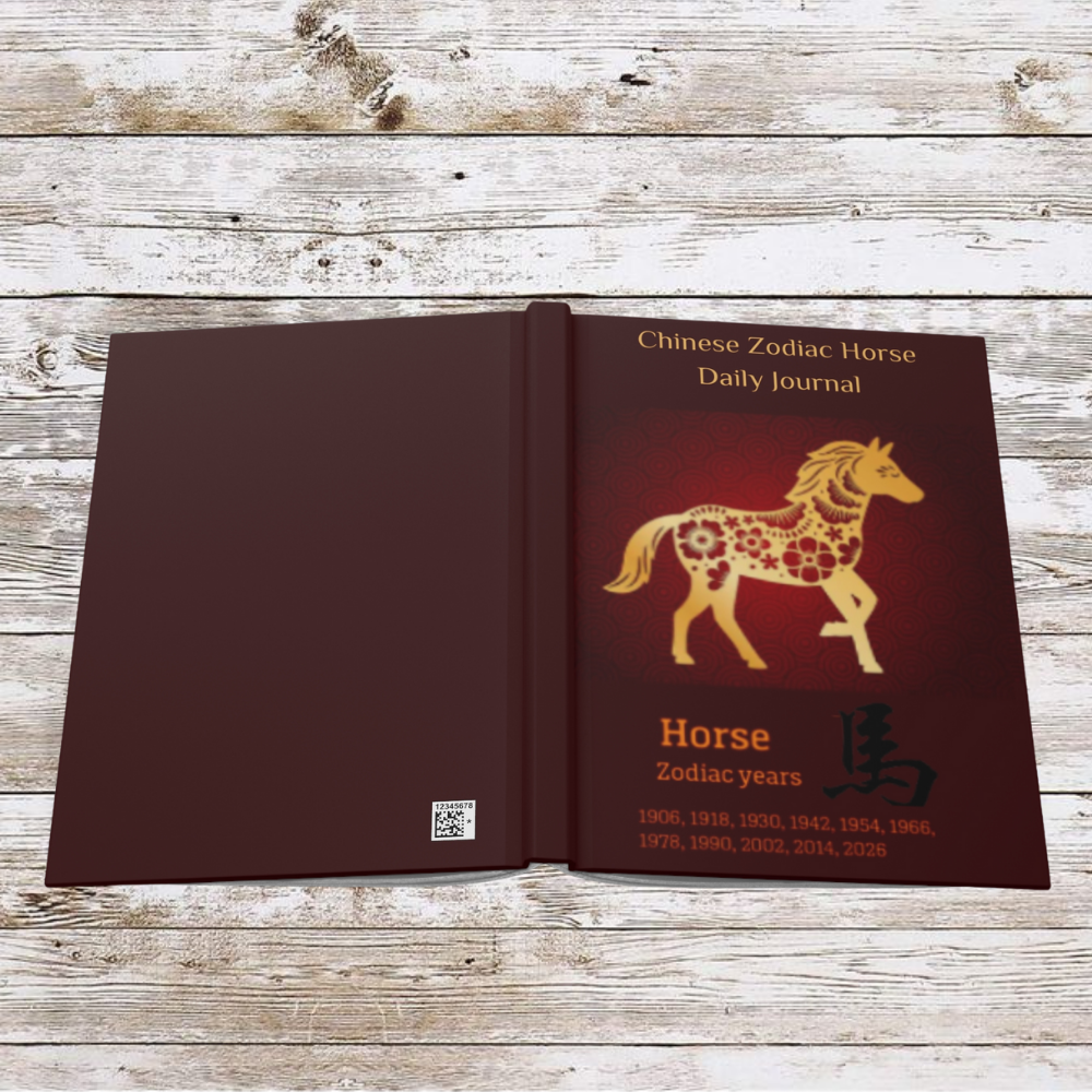 Chinese Zodiac Horse Daily Journal - Hardcover - Your Ultimate Companion for Planning, Reflection, and Personal Growth