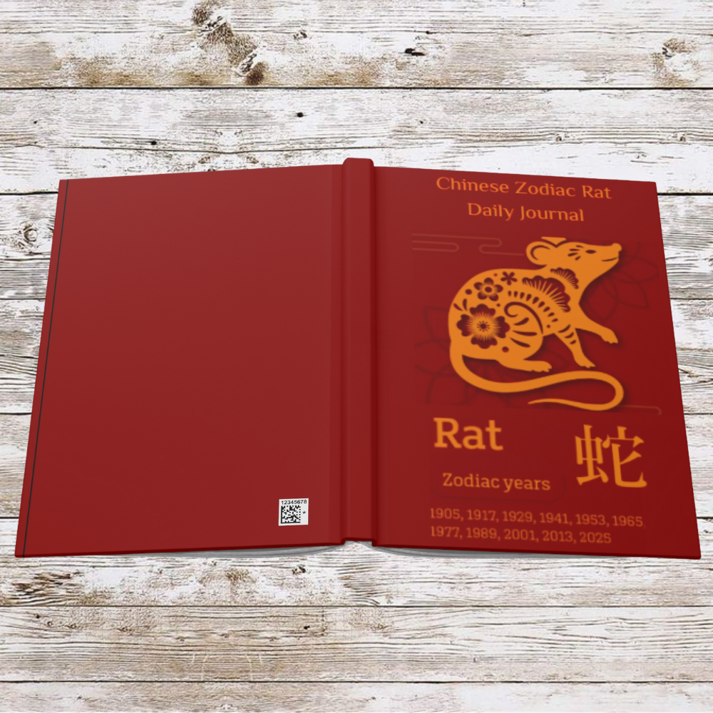 Chinese Zodiac Rat Daily Journal - Hardcover - Your Ultimate Companion for Planning, Reflection, and Personal Growth
