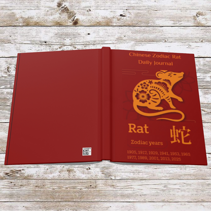 Chinese Zodiac Rat Daily Journal - Hardcover - Your Ultimate Companion for Planning, Reflection, and Personal Growth