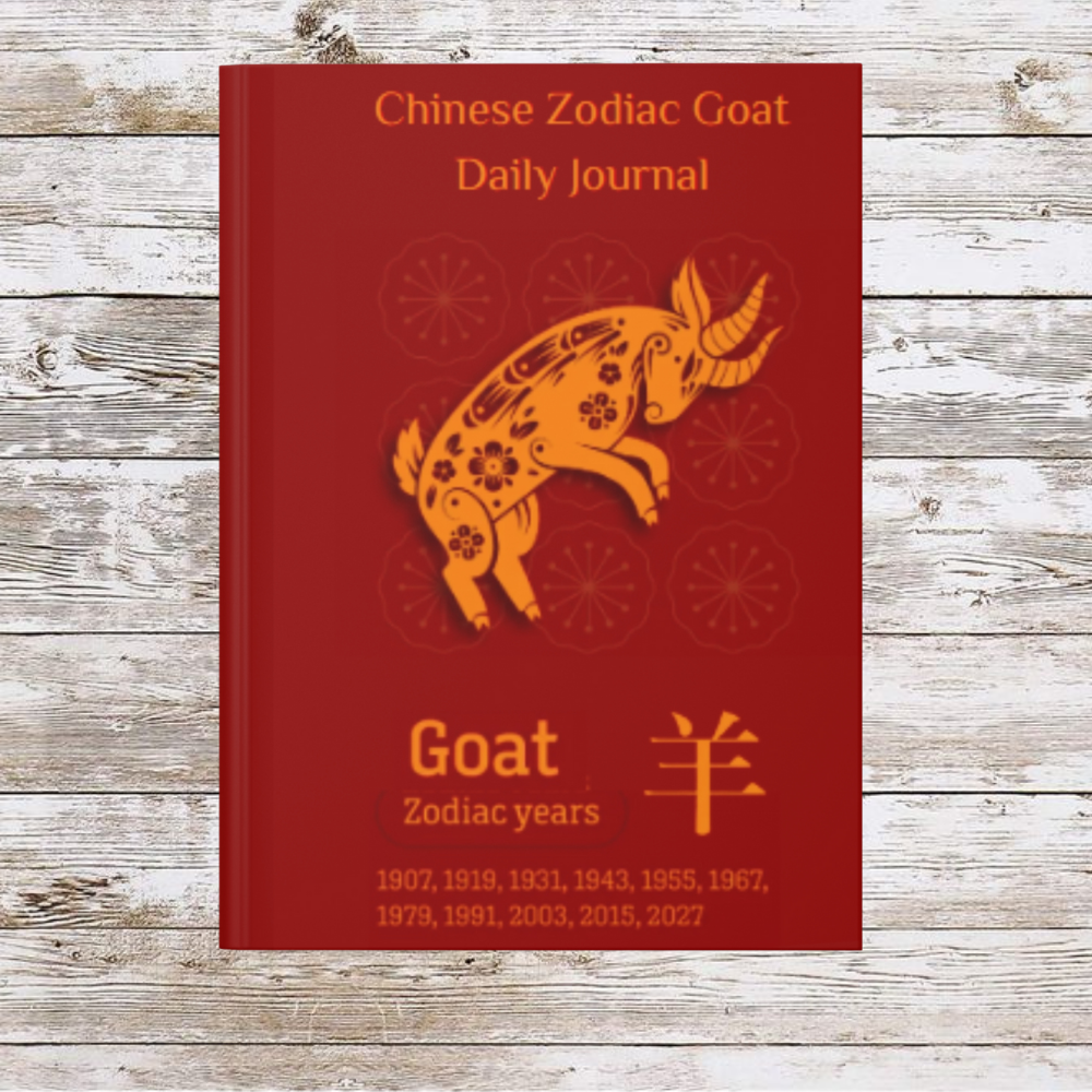 Chinese Zodiac Goat Daily Journal - Hardcover - Your Ultimate Companion for Planning, Reflection, and Personal Growth