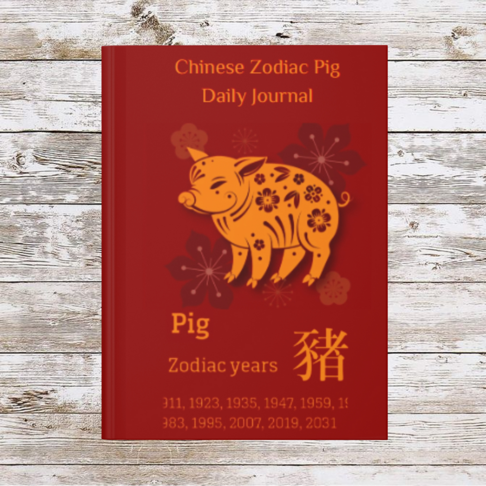 Chinese Zodiac Pig Daily Journal - Hardcover - Your Ultimate Companion for Planning, Reflection, and Personal Growth