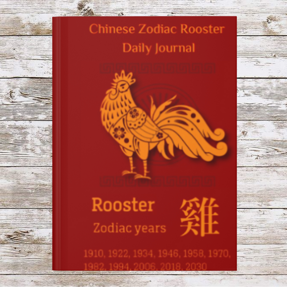 Chinese Zodiac Rooster Daily Journal - Hardcover - Your Ultimate Companion for Planning, Reflection, and Personal Growth