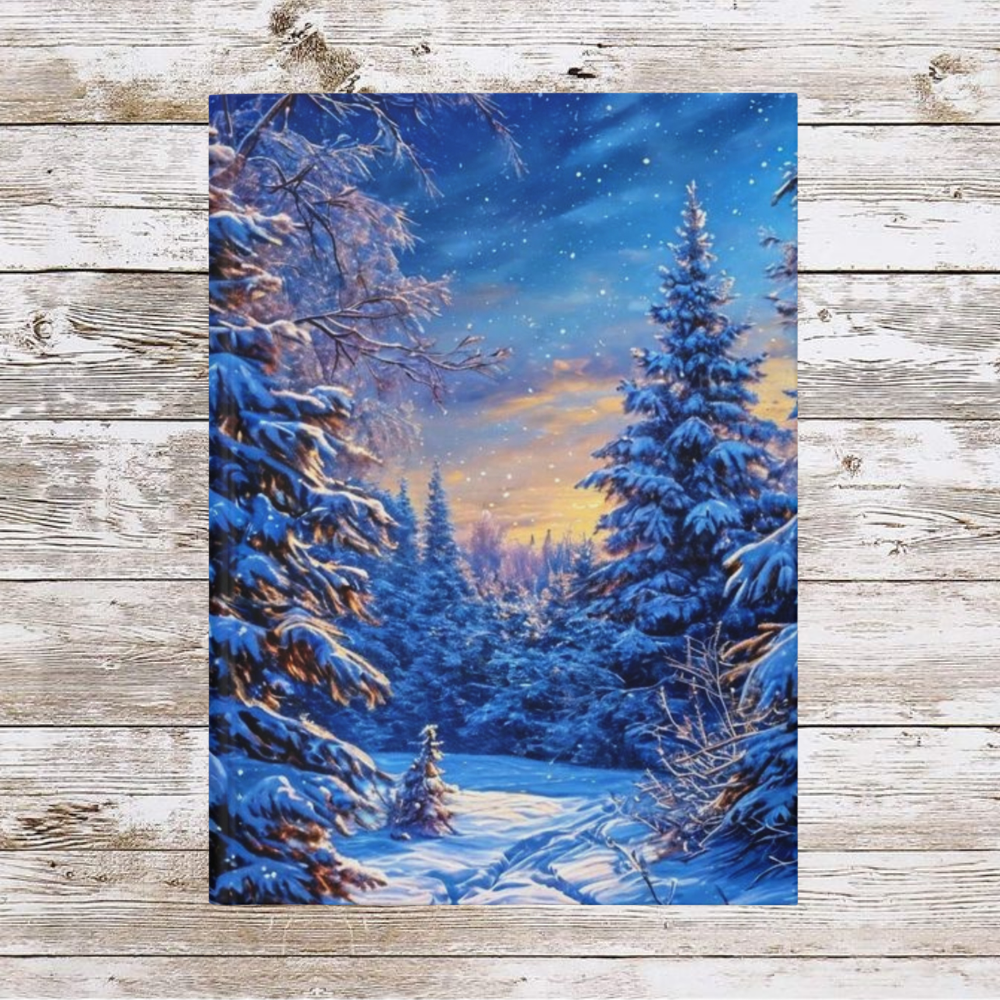 Winter Christmas Tree Daily Journal - Hardcover Journal, Planner, Personal Growth Gift, Notebook, Bullet Journal, Organizer, Matte