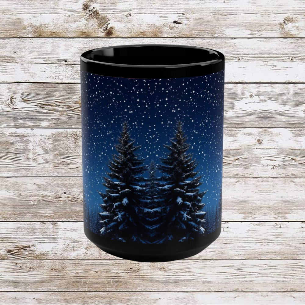 Evergreen Christmas Tree Ceramic Mug - Coffee Lover Gift Idea, Tea Cup, Hot Beverage Mug, Novelty Mug, Unique Gift