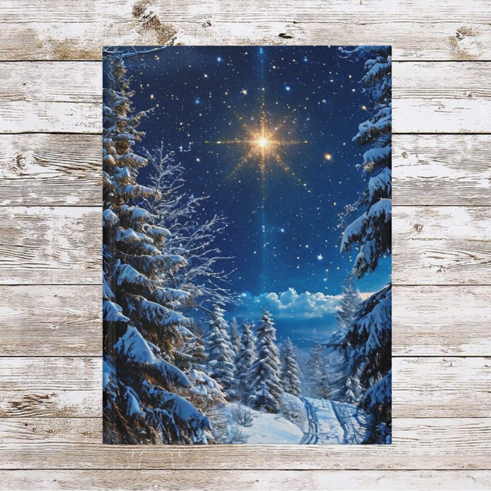 Blue Christmas Tree Daily Journal - Hardcover Journal, Planner, Personal Growth Gift, Notebook, Bullet Journal, Organizer, Matte