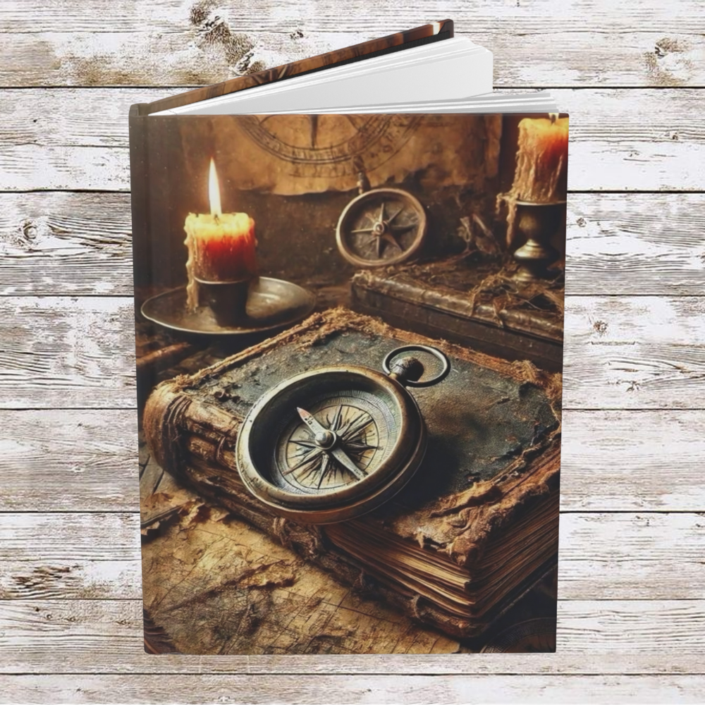 Compass and Candles Daily Journal, Planner, Personal Growth Gift