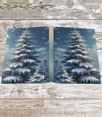 White Winter Christmas Daily Hardcover Journal — Holiday Planner & Notebook