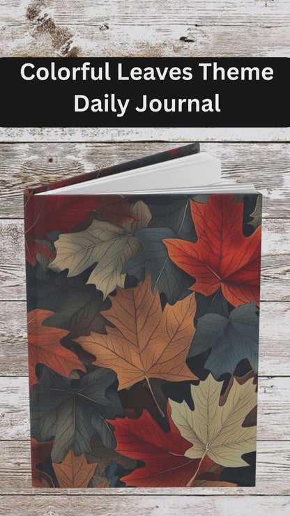 Colorful Leaves Collage Daily Journal - Hardcover - Your Ultimate Companion for Planning, Reflection, and Personal Growth