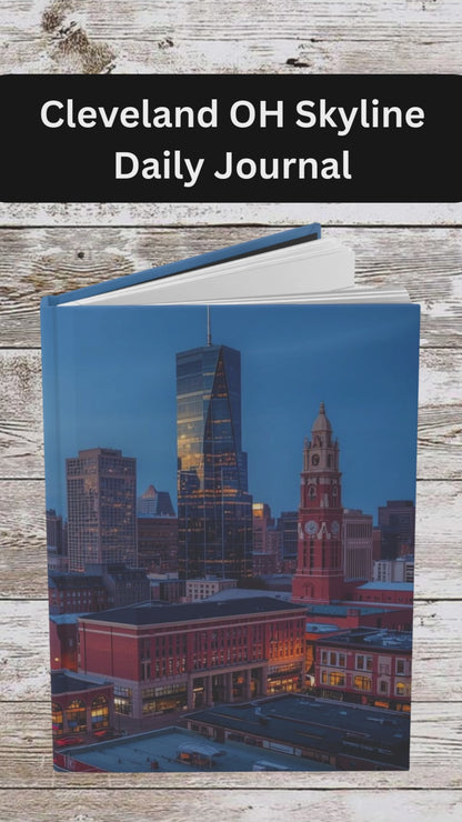 Cleveland OH Skyline Sunset Hardcover Journal — Daily Planning, Reflection & Growth