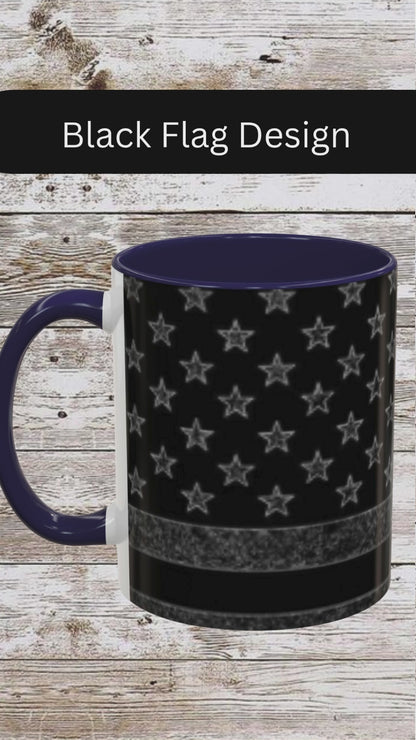 Black USA Flag Coffee Mug | Perfect Gift for Patriots, Home Decor, Father's Day, Coffee Lovers, Art Enthusiasts