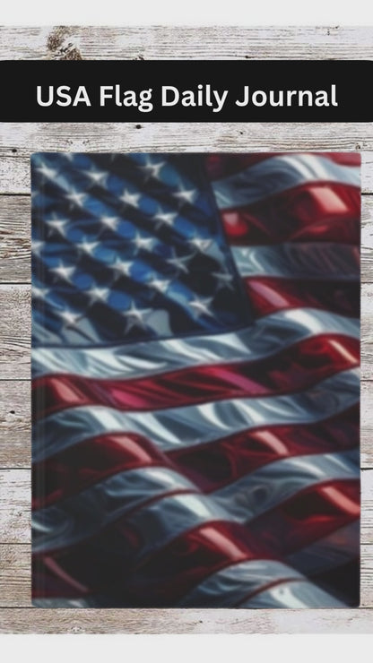 USA Flag Daily Journal - Hardcover - Your Ultimate Companion for Planning, Reflection, and Personal Growth