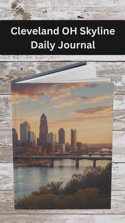 Cleveland OH Skyline Sunrise Hardcover Journal — Daily Planning, Reflection & Growth