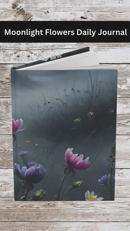 Moonlight Flowers Daily Journal - Hardcover - Your Ultimate Companion for Planning, Reflection, and Personal Growth