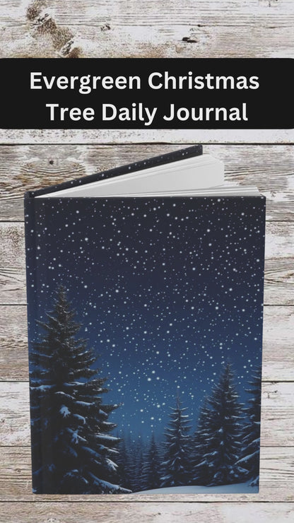 Evergreen Christmas Tree Daily Journal - Hardcover Journal, Planner, Personal Growth Gift, Notebook, Bullet Journal, Organizer, Matte