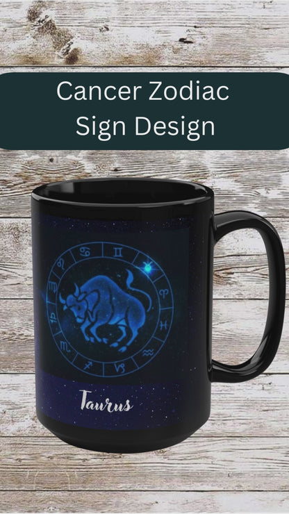 Cancer Zodiac Mug, Astrology Coffee Cup, Lunar New Year Gift, Horoscope Holiday Mug, 15oz