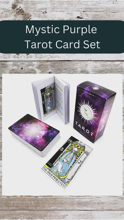 78 Original Tarot Cards Deck with Guide Book for Beginners - (Mystic Purple)