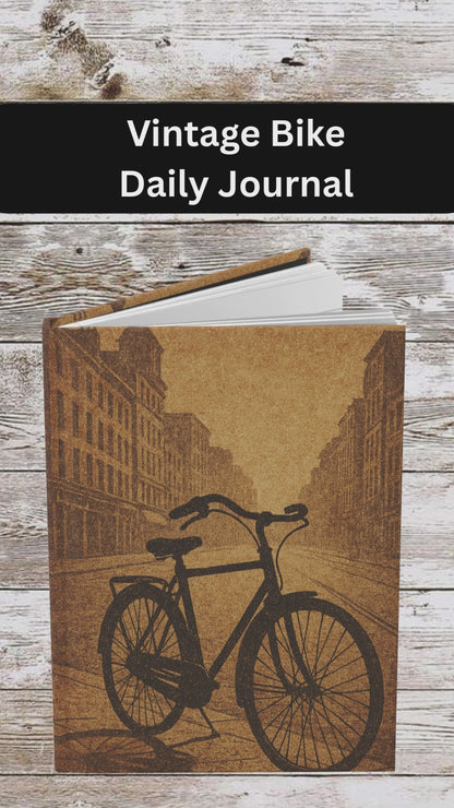Vintage Bike Hardcover Journal — Daily Planner & Notebook