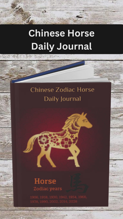 Chinese Zodiac Horse Daily Journal - Hardcover - Your Ultimate Companion for Planning, Reflection, and Personal Growth