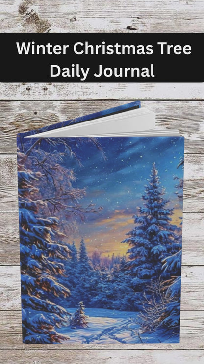 Winter Christmas Tree Daily Journal - Hardcover Journal, Planner, Personal Growth Gift, Notebook, Bullet Journal, Organizer, Matte