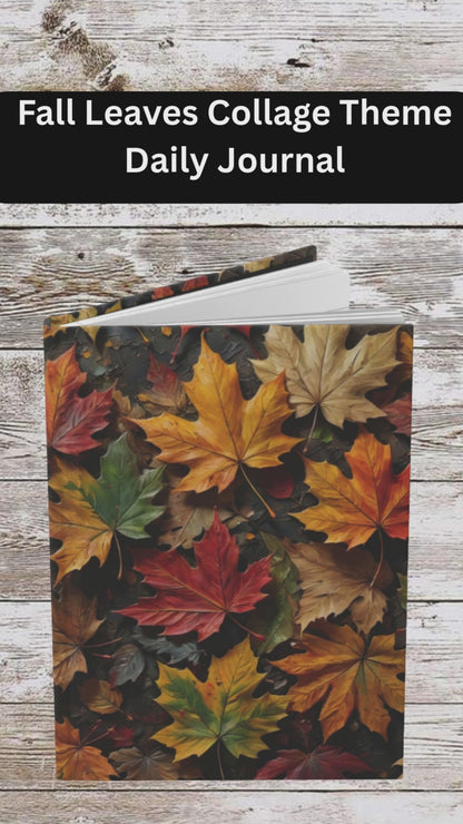 Fall Leaves Collage Daily Journal - Hardcover - Your Ultimate Companion for Planning, Reflection, and Personal Growth