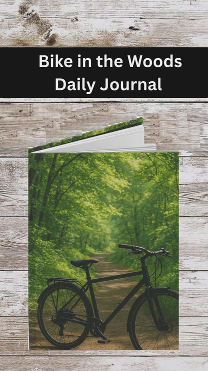 Bike in the Woods Hardcover Journal — Daily Planner & Notebook
