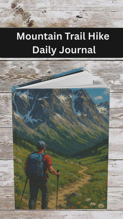 Mountain Trail Hike Hardcover Journal — Daily Planner & Notebook