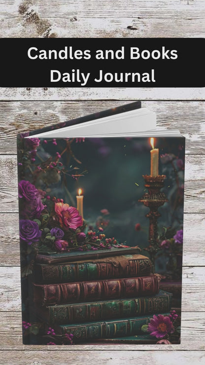 Candles and Books Daily Journal - Hardcover - Your Ultimate Companion for Planning, Reflection, and Personal Growth