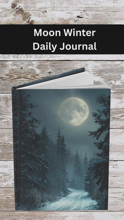 Winter Moon Hardcover Journal — Holiday Planner & Daily Notebook