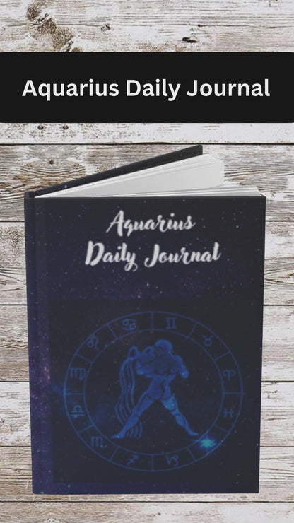 Aquarius Daily Journal - Hardcover - Your Ultimate Companion for Planning, Reflection, and Personal Growth