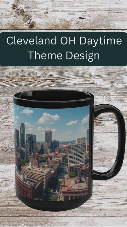 Cleveland OH Daytime Skyline 15oz Coffee Mug