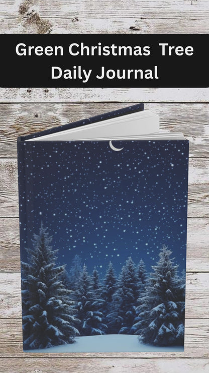Green Christmas Tree Daily Journal - Hardcover Journal, Planner, Personal Growth Gift, Notebook, Bullet Journal, Organizer, Matte