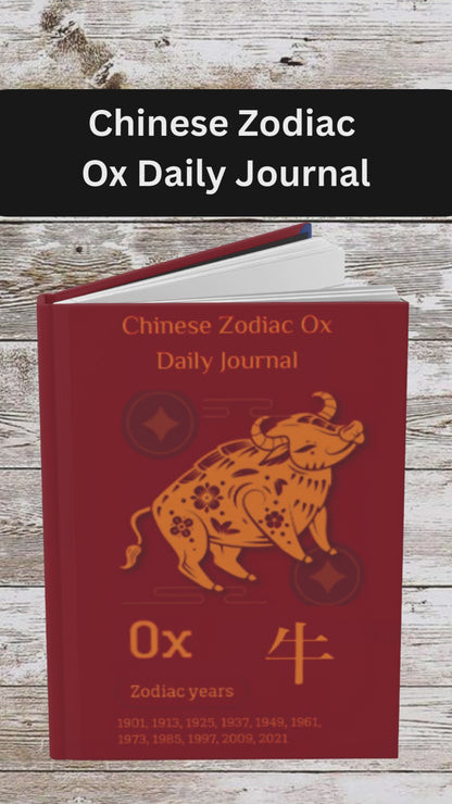 Chinese Zodiac Ox Daily Journal - Hardcover - Your Ultimate Companion for Planning, Reflection, and Personal Growth